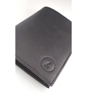 Black mat leather wallet from the casual collection