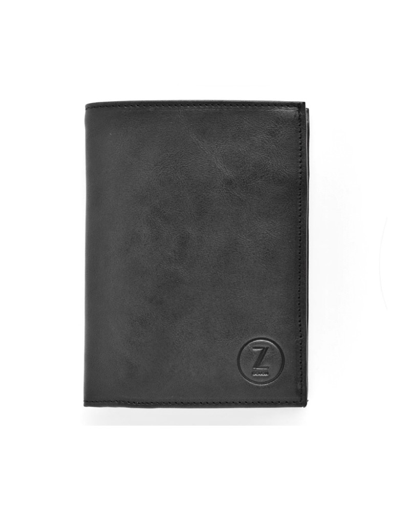 Black mat leather wallet from the casual collection