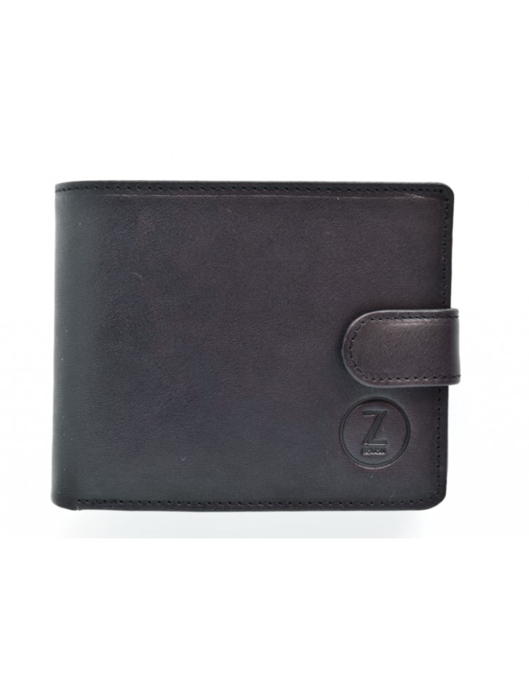 Czarny mat portfel skórzany z kolekcji casual