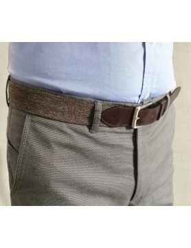 Brązowy melanżowy pasek z kolekcji casual