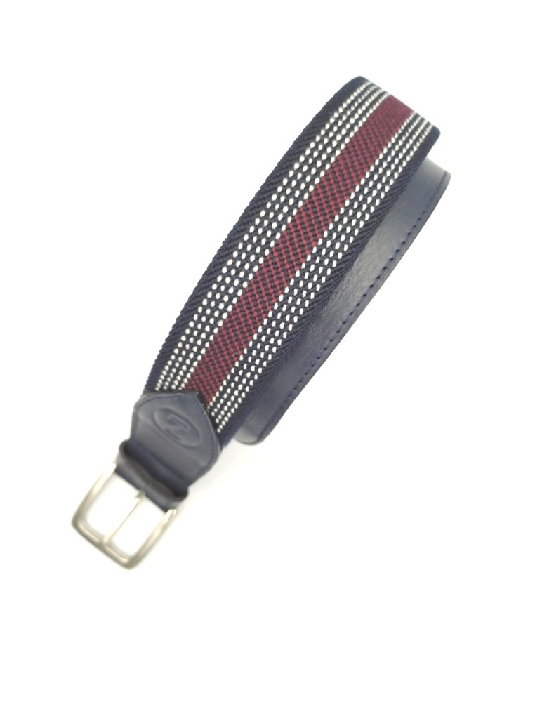 Granatowo-bordowy pasek z  kolekcji casual